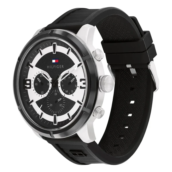 Tommy Hilfiger Wild Quartz Multifunktion Silikonarmband Svart